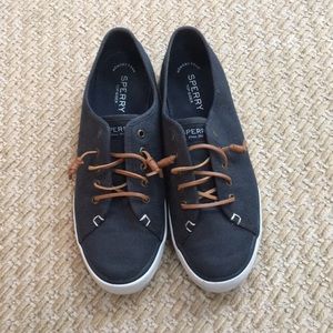 Sperry Navy Canvas Sneakers